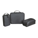Zestaw organizerow podroznych 3 el. Renew AWARE™ RPET VR007-03 - czarny