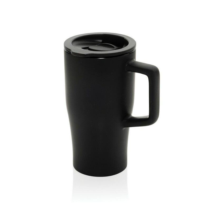 Ceramiczny kubek podrozny 490 ml P437.2201 - czarny