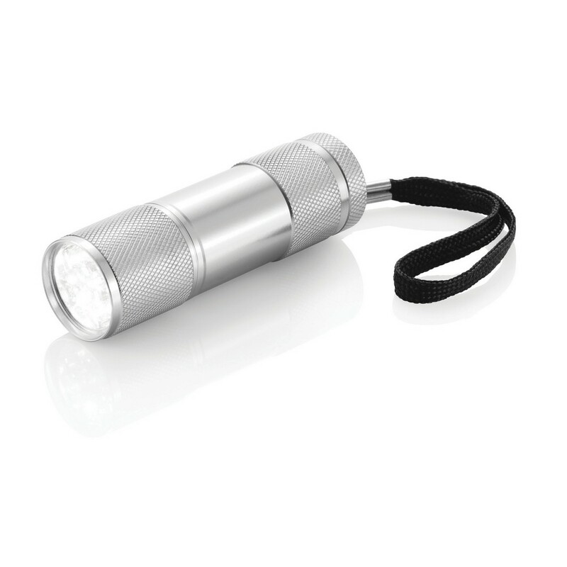 Latarka 9 LED Quattro P513.270 - srebrny