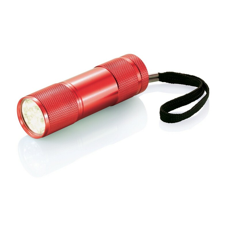 Latarka 9 LED Quattro P513.274 - czerwony