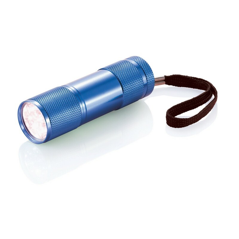 Latarka 9 LED Quattro P513.275 - niebieski