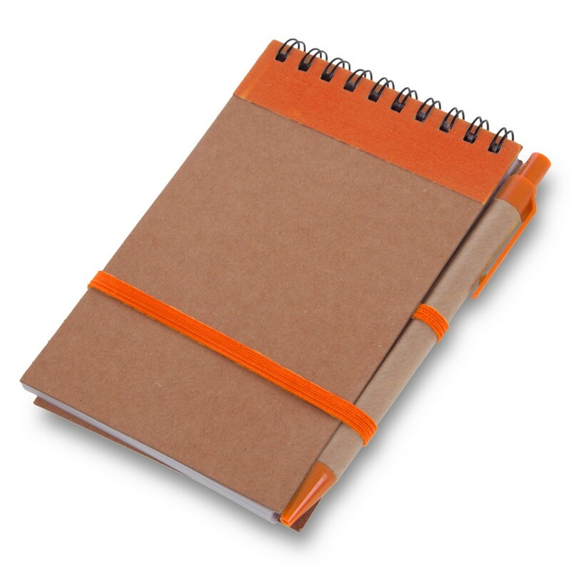 Notatnik ok. A6 z długopisem | Chapman V2335-07 - pomarańczowy