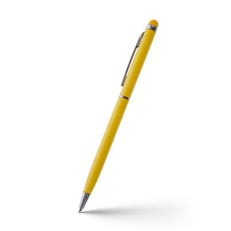 Długopis, touch pen | Dennis V1637-08 - żółty