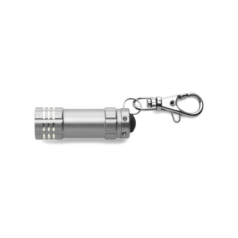 Brelok karabinczyk, lampka LED V4193-32 - srebrny