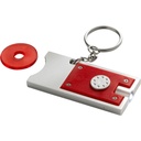 Brelok do kluczy, żeton do wózka na zakupy, lampka LED V2452-05 - czerwony