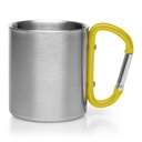 Metalowy kubek 210 ml z karabińczykiem | Easton V8437-08 - żółty