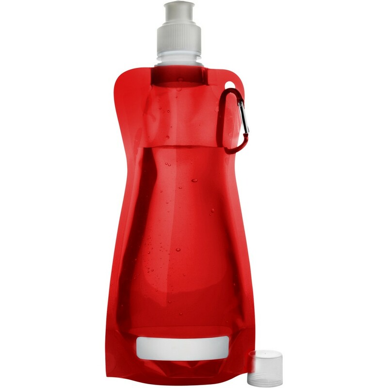 Skladany bidon 420 ml z karabinczykiem V6503-05 - czerwony