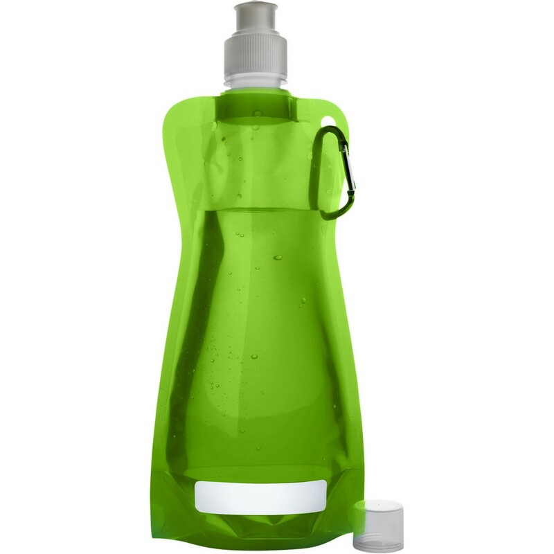 Skladany bidon 420 ml z karabinczykiem V6503-10 - jasnozielony