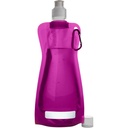 Skladany bidon 420 ml z karabinczykiem V6503-21 - rozowy
