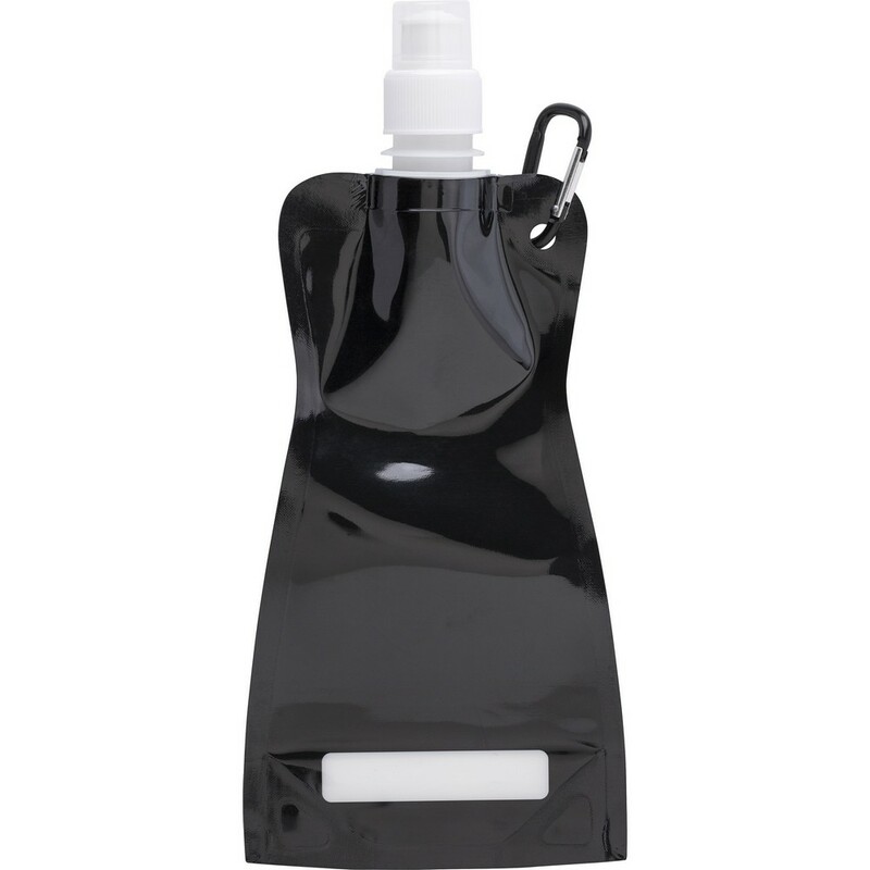 Skladany bidon 420 ml z karabinczykiem V6503-03 - czarny