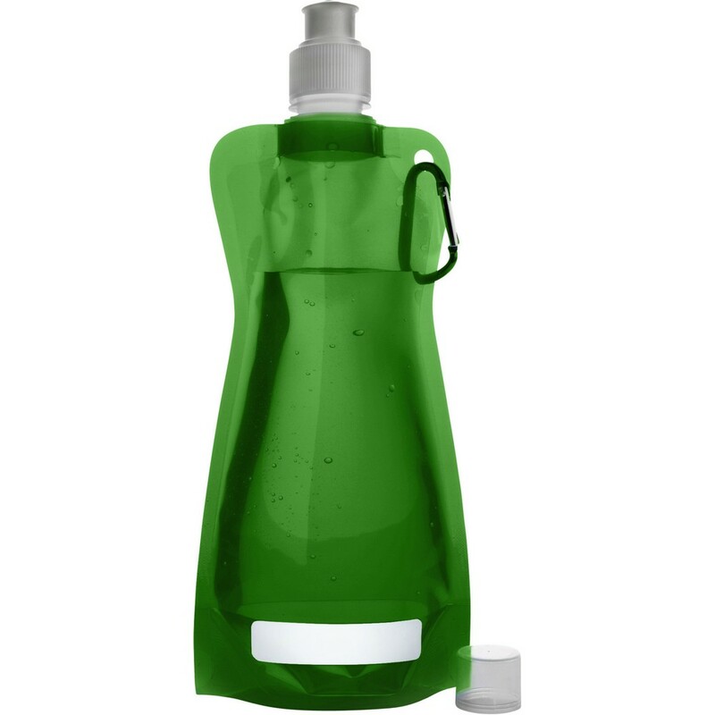 Skladany bidon 420 ml z karabinczykiem V6503-06 - zielony
