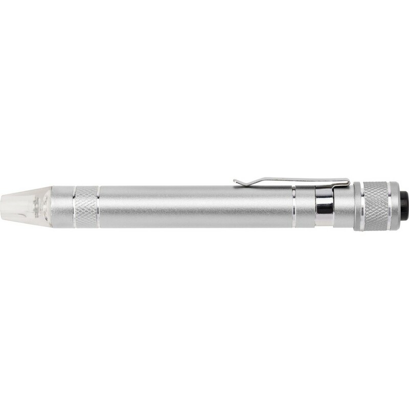 Srubokret, 6 koncowek, lampka LED V5764-32 - srebrny