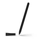 Długopis ze zrolowanego papieru z zatyczką | Debra V1630-03 - czarny