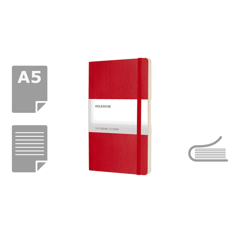MOLESKINE Notatnik ok. A5 VM303-05 - czerwony