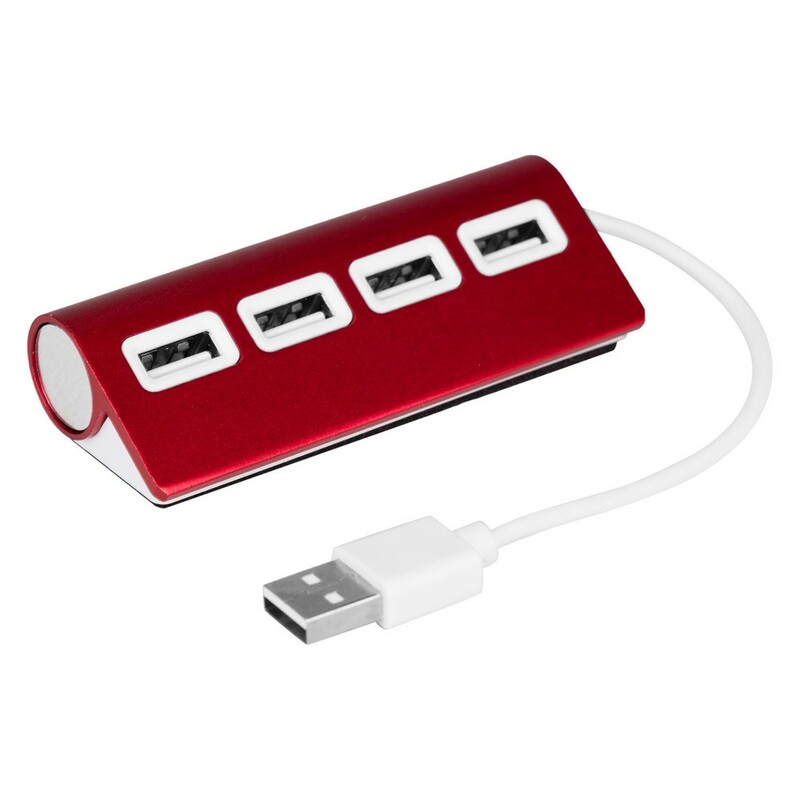 Hub USB 2.0 | Fletcher V3447-05 - czerwony