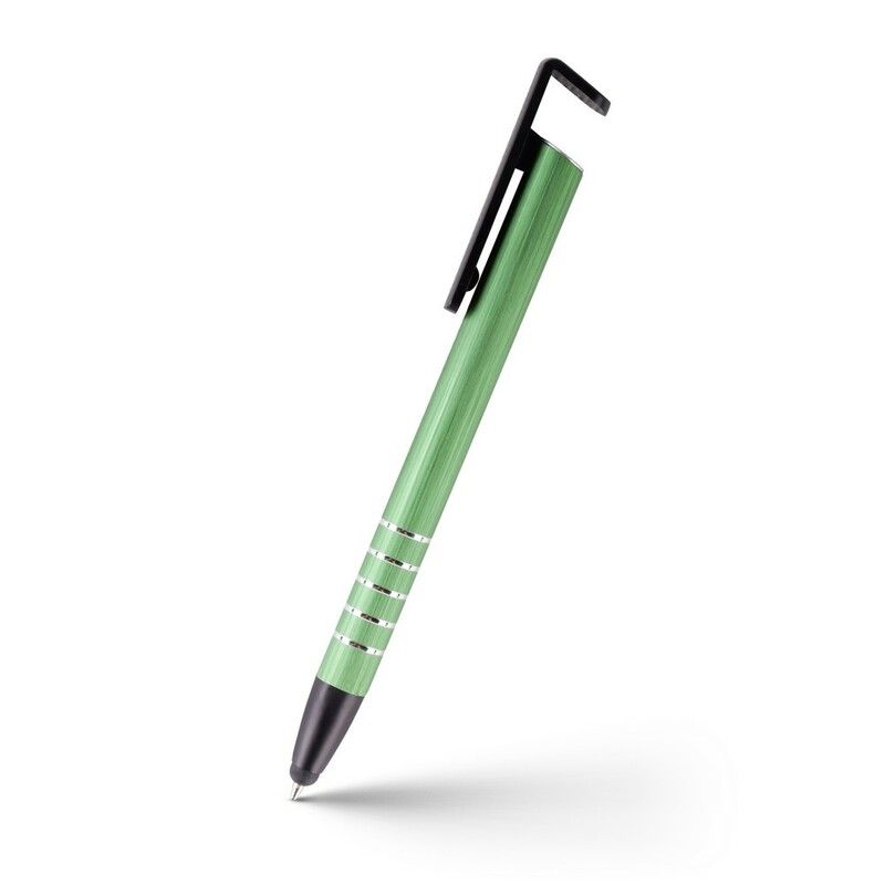 Długopis, touch pen, stojak na telefon | Erran V1816-06 - zielony