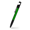 Długopis wielofunkcyjny, czyścik do ekranu, linijka, stojak na telefon, touch pen, śrubokręty V1849-06 - zielony