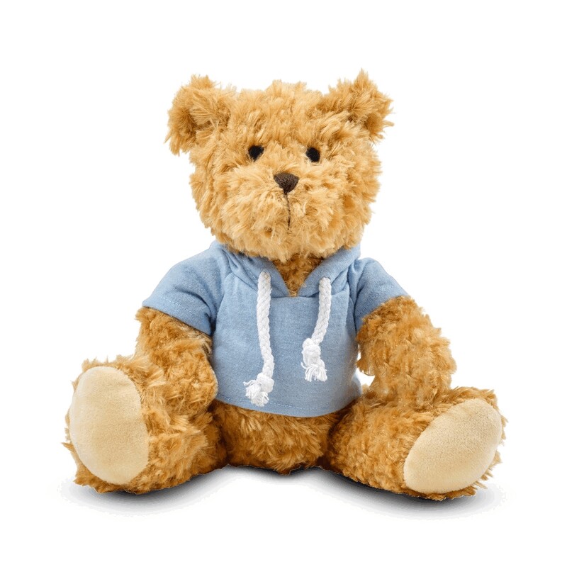 Miś pluszowy z bluzą V7320-23 - błękitny