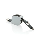 Zwijany kabel do ladowania i synchronizacji 3 w 1 P302.221 - czarny