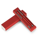 Zestaw piśmienniczy, długopis i pióro kulkowe | Elliot V1957-05 - czerwony