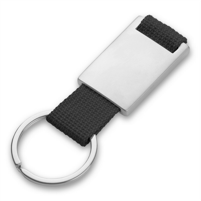 Brelok do kluczy z metalowa plakietka | Preston V4790-03 - czarny
