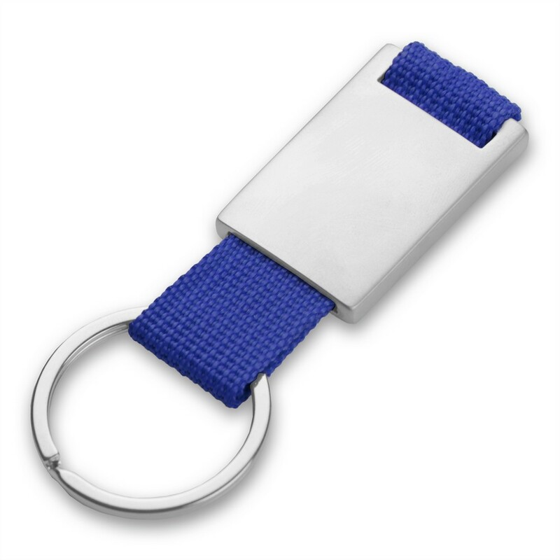 Brelok do kluczy z metalowa plakietka | Preston V4790-04 - granatowy
