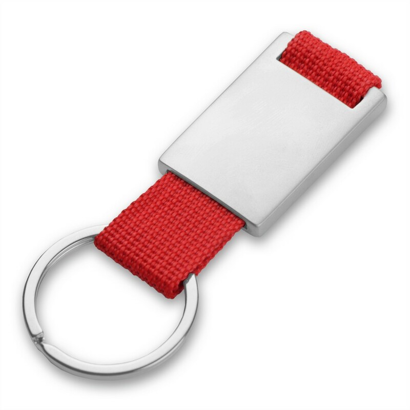 Brelok do kluczy z metalowa plakietka | Preston V4790-05 - czerwony