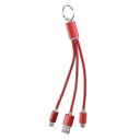 Kabel do ladowania, brelok do kluczy V0345-05 - czerwony