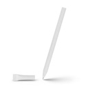 Długopis ze zrolowanego papieru z zatyczką | Brittany V1969-02 - biały