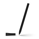 Długopis ze zrolowanego papieru z zatyczką | Brittany V1969-03 - czarny