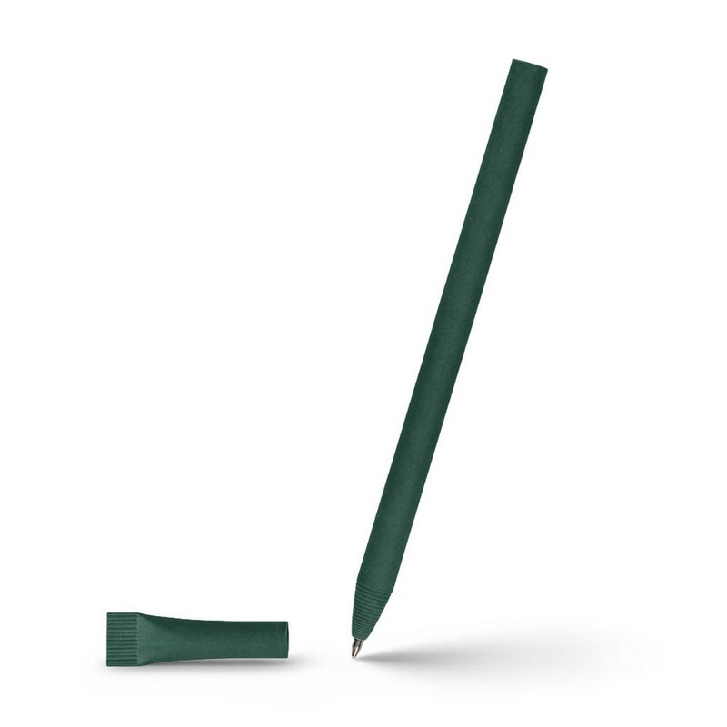 Długopis ze zrolowanego papieru z zatyczką | Brittany V1969-06 - zielony