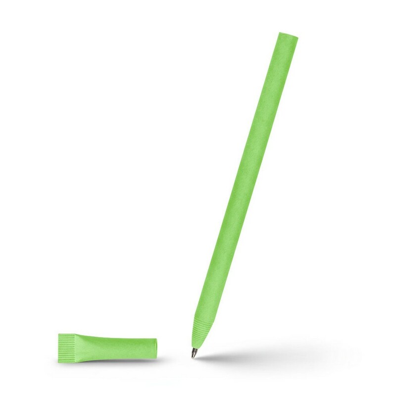 Długopis ze zrolowanego papieru z zatyczką | Brittany V1969-10 - jasnozielony