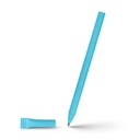 Długopis ze zrolowanego papieru z zatyczką | Brittany V1969-11 - niebieski