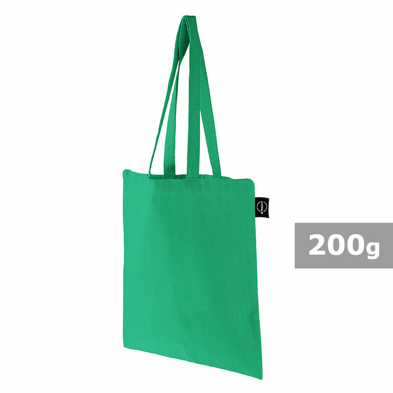 Torba z bawelny z recyklingu i poliestru z recyklingu na zakupy B'RIGHT | Porter V8822-10 - jasnozielony
