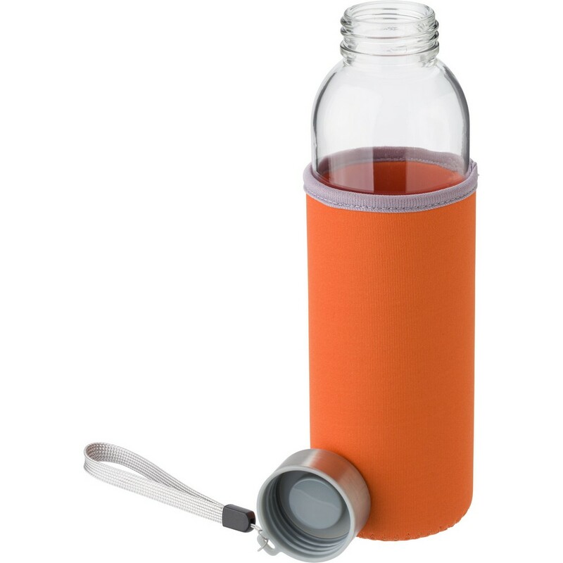 Szklana butelka 500 ml V0939-07 - pomaranczowy