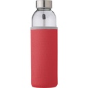 Szklana butelka 500 ml V0939-05 - czerwony