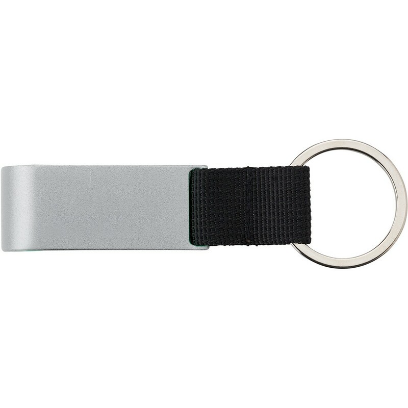 Brelok do kluczy, żeton do wózka na zakupy, otwieracz do butelek V6921-32 - srebrny