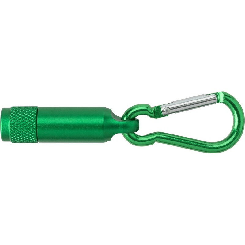 Brelok karabinczyk, lampka LED V7255-06 - zielony