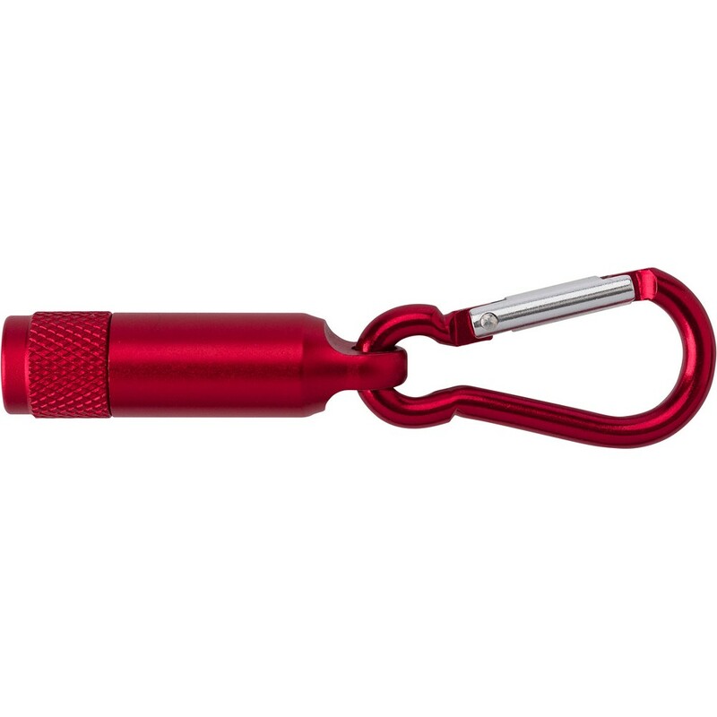 Brelok karabinczyk, lampka LED V7255-05 - czerwony