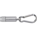 Brelok karabinczyk, lampka LED V7255-32 - srebrny