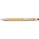 Bambusowy dlugopis, touch pen V9335-05 - czerwony