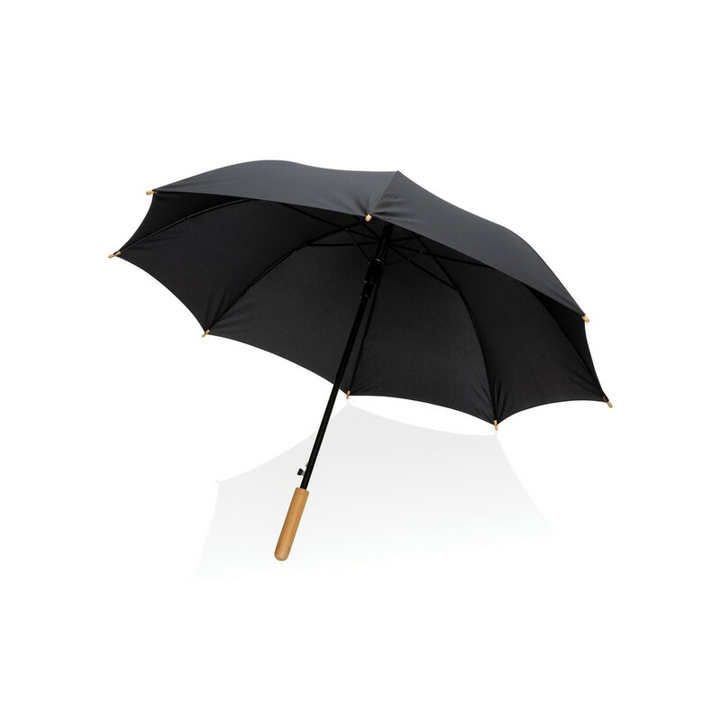 Bambusowy parasol automatyczny 23" AWARE™ RPET P850.651 - czarny