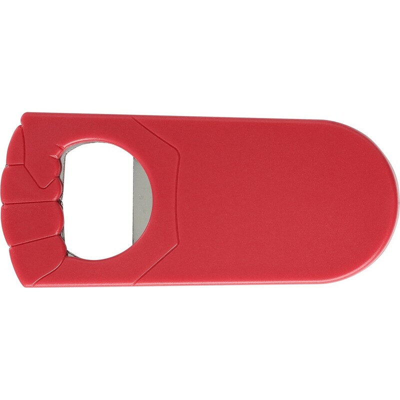 Otwieracz do butelek "pięść" V9966-05 - czerwony