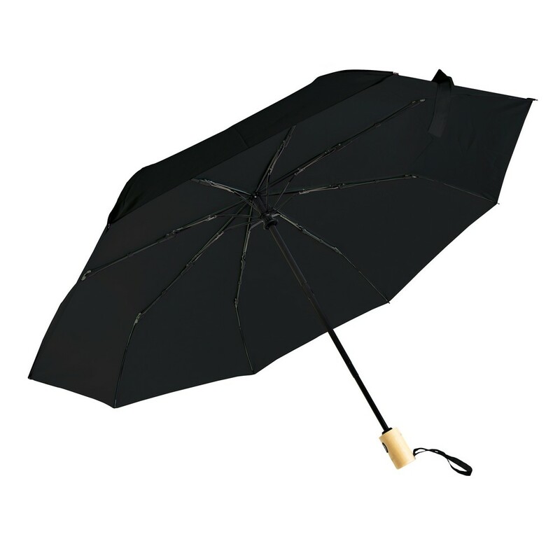 Parasol automatyczny RPET, skladany | Nell V7242-03 - czarny