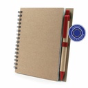 Notatnik A6 z długopisem | Sidney V9000-05 - czerwony