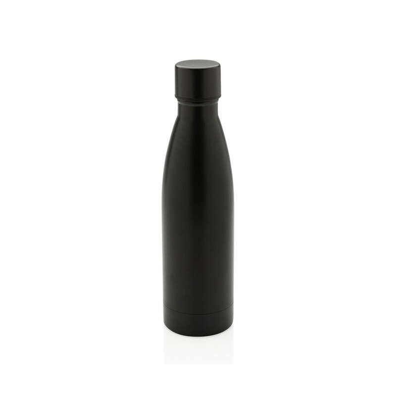Butelka termiczna 500 ml, stal nierdzewna z recyklingu P433.271 - czarny