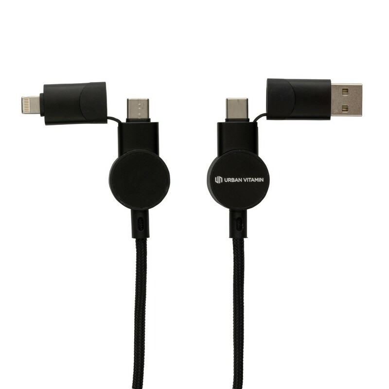 Kabel do ladowania 6 w 1 45W Urban Vitamin Oakland P302.701 - czarny