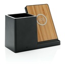 Ladowarka bezprzewodowa 10W, organizer na biurko Ontario P308.401 - czarny