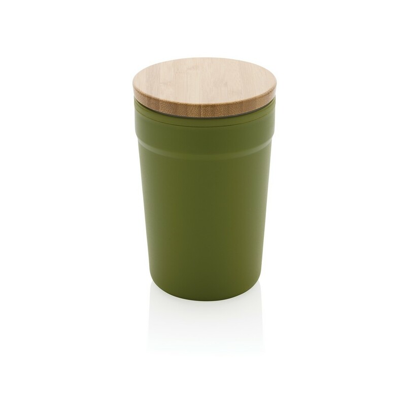Kubek podrozny 300 ml z PP z recyklingu P433.297 - zielony