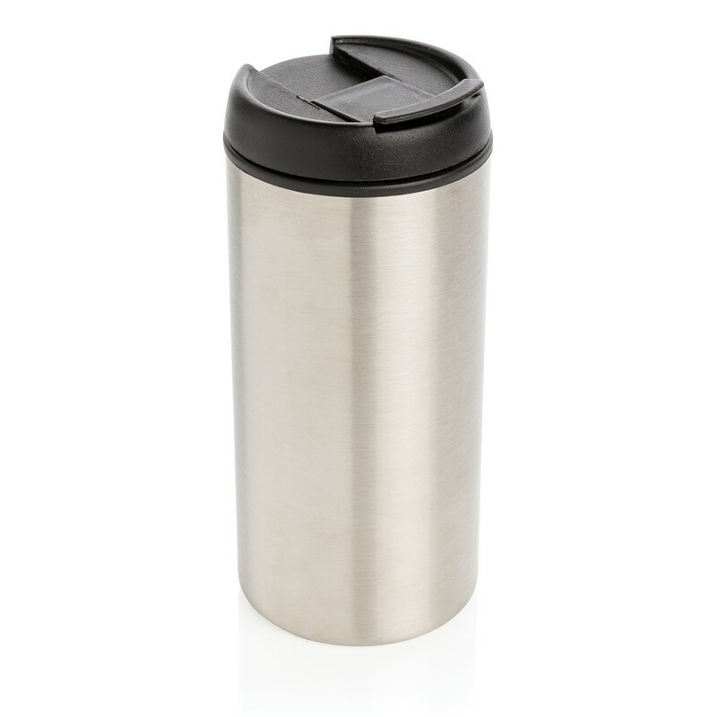 Kubek podrozny 300 ml Metro ze stali nierdzewnej z recyklingu P435.042 - srebrny